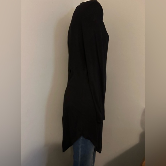 Ana women’s black sz XS long cardigan, lightweight, slit in back - Picture 3 of 7